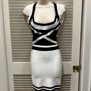 Bebe Black & White Dress